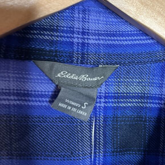 Eddie Bauer Firelight Flannel Shirt Purple Womens Size Small Tencel Outdoor - Picture 5 of 8